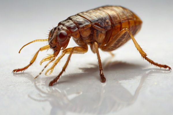 A,Flea,On,A,White,Background