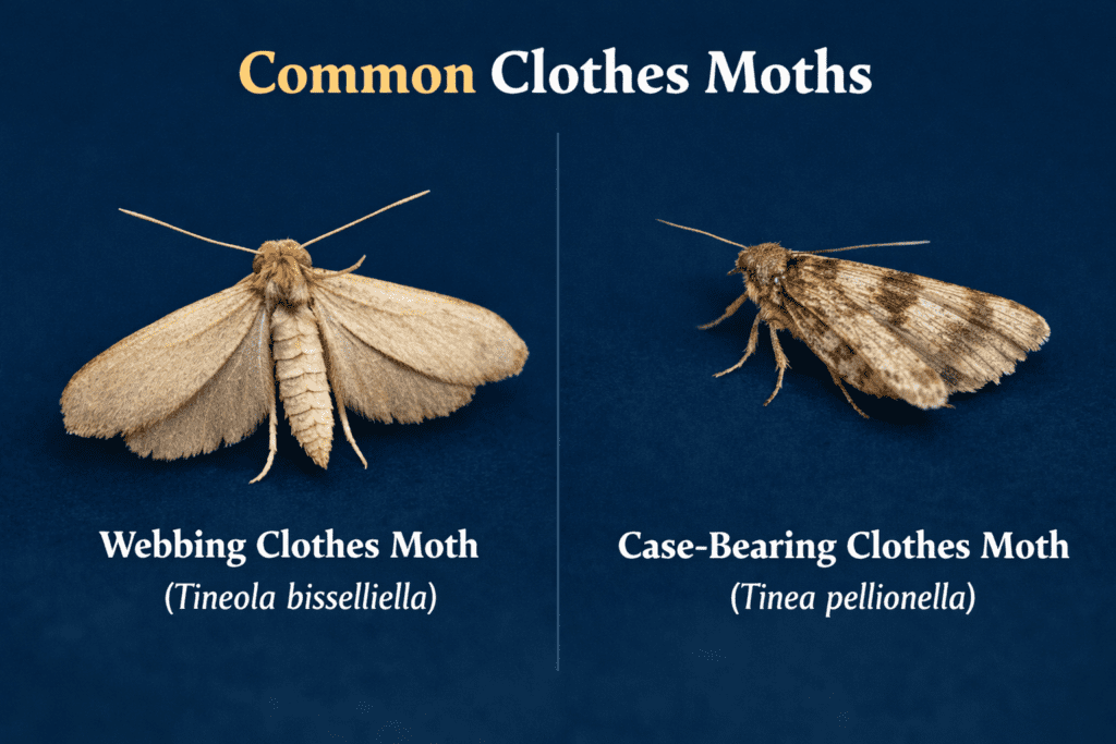 How to Identify Clothes Moths | UK Signs, Larvae & Damage Guide
