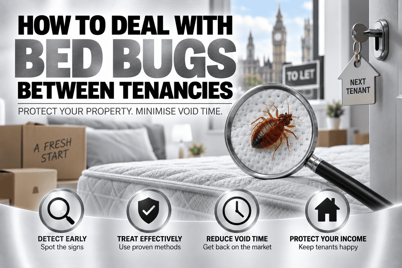 How to deal with bed bugs between tenancies and minimise rental property void time