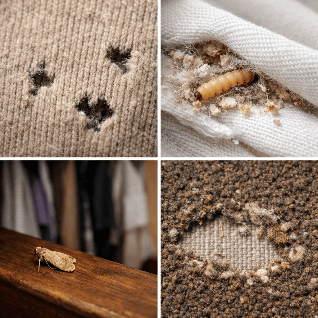 Damage caused by clothes moths