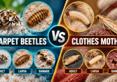Carpet beetles vs clothes moths identification guide